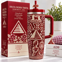Crimson Sorority Pride Dazzle 40oz Tumbler
