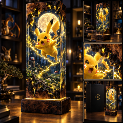 Thunder Mouse Story Cube Resin Lamp
