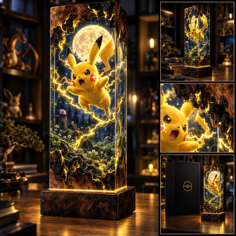 Thunder Mouse Story Cube Resin Lamp
