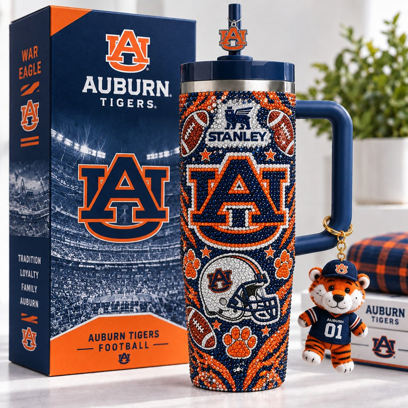 Auburn Tiger Football Gilded 40oz Tumbler