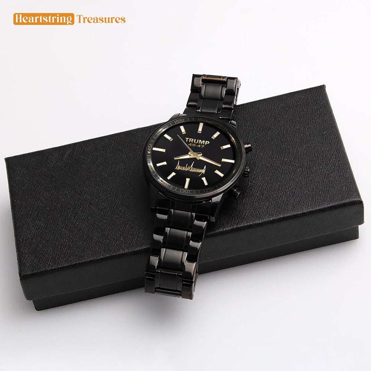 TRUMP Watch 45-47 Stainless steel - Obsidian Black Dial - Gift Watch for Fans