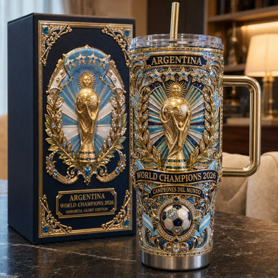 Argentina Football Jewel 40oz Tumbler