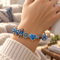 Detroit Football Fan Charm Bracelet