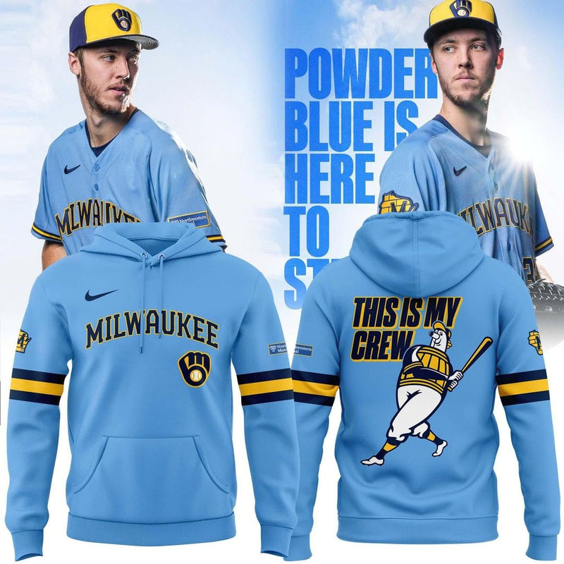 Milwaukee This Is My Crew Powder Blue Diamond Baseball
