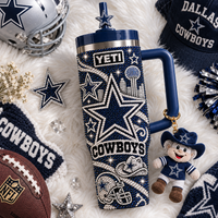 Dallas Football Fan Rhinestone 40oz Tumbler