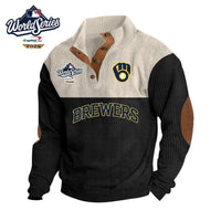 Milwaukee Corduroy Button Diamond Baseball Pullover