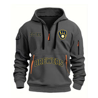 Milwaukee Neon Trim Black Baseball Hoodie