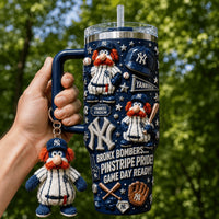 New York Yankee Baseball Glam 40oz Tumbler