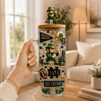 South Bend Irish Football Bling 40oz Tumbler