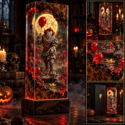 Sewer Clown Story Cube Resin Lamp
