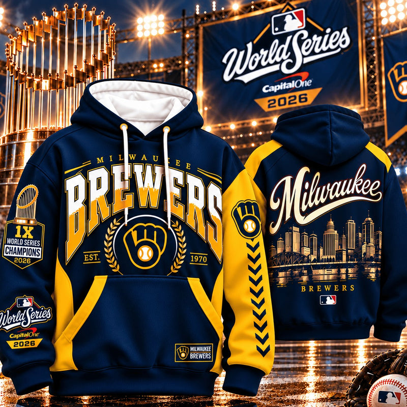 Milwaukee Gold Trim Baseball Hoodie