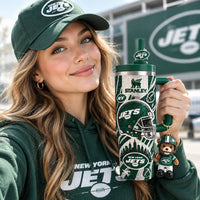 New York Jet Football Starry 40oz Tumbler
