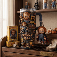 Spooky Horror Doll Aurora 40oz Tumbler