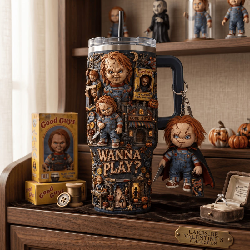 Spooky Horror Doll Aurora 40oz Tumbler