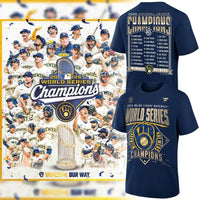 Milwaukee Won Our Way Navy Baseball T-Shirt