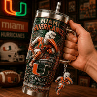 Miami Hurricane Football Starry 40oz Tumbler