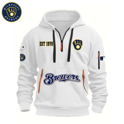 Milwaukee Retro Script White Baseball Hoodie