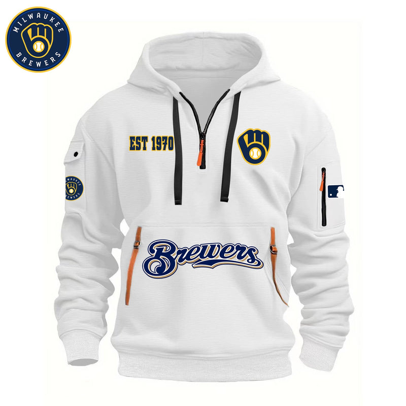 Milwaukee Retro Script White Baseball Hoodie