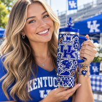 Kentucky Wildcat Blue Gilded 40oz Tumbler