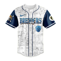 Milwaukee Pirate Manga Night White Baseball Jersey