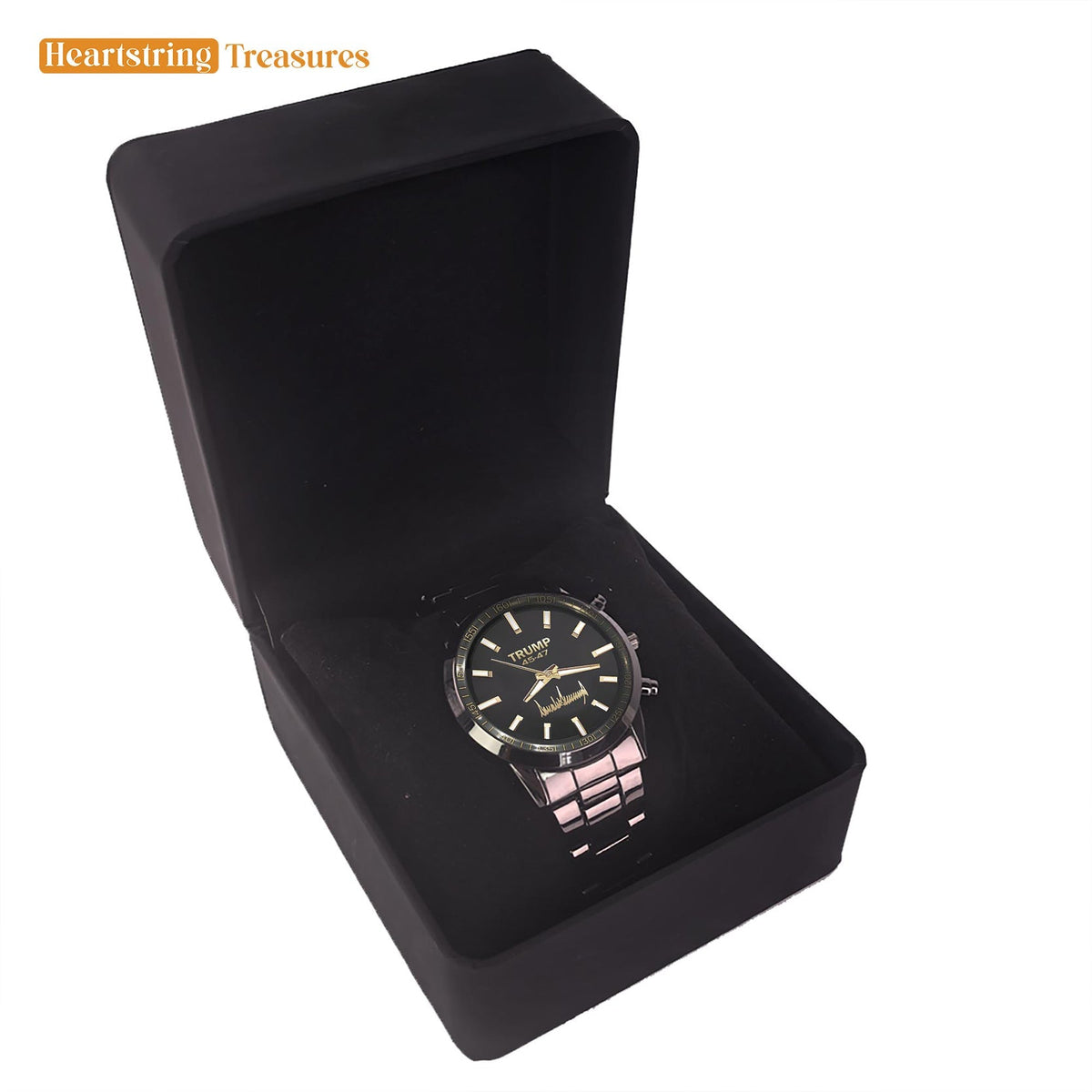 TRUMP Watch 45-47 Stainless steel - Obsidian Black Dial - Gift Watch for Fans