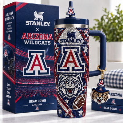 Tucson Wildcat Football Glam 40oz Tumbler