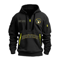 Milwaukee Neon Trim Black Baseball Hoodie