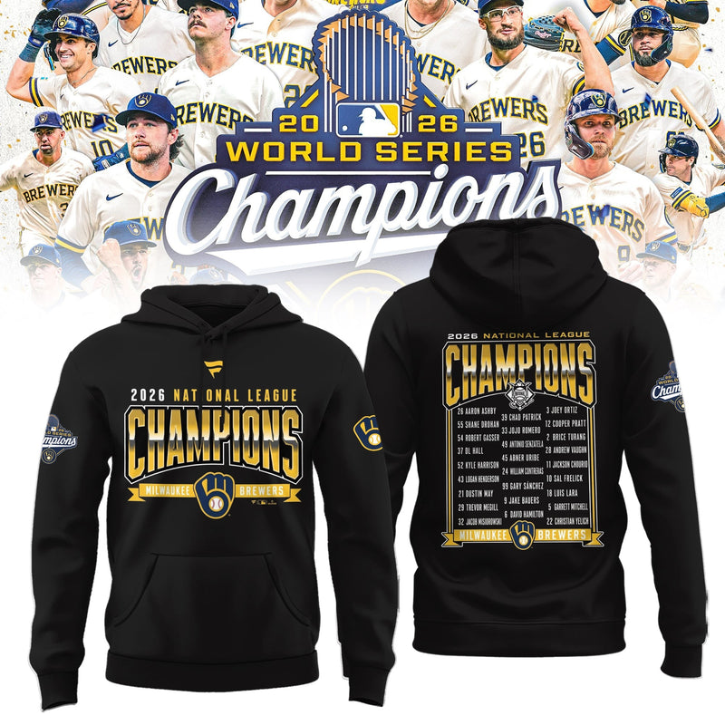 Milwaukee Black Glove Baseball Hoodie
