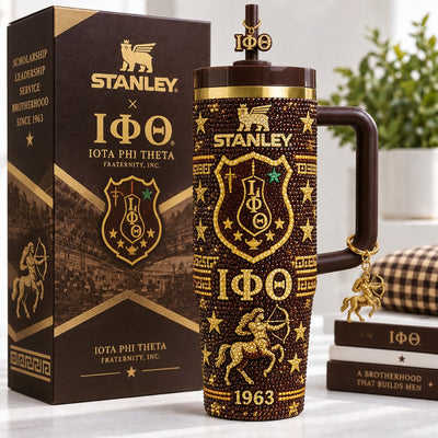Brown and Gold Fraternity Luxe 40oz Tumbler