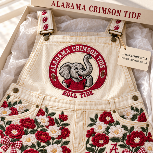 Tuscaloosa Camellia Shortalls - Detail