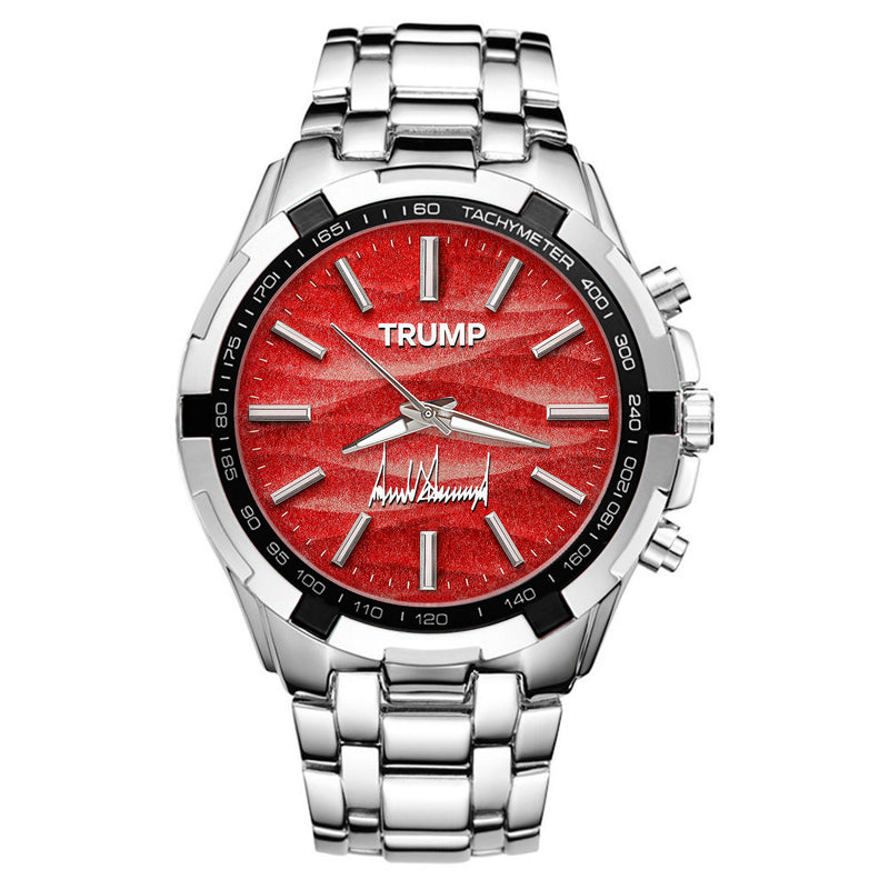 TRUMP Watch Stainless steel - Red Marble Dial