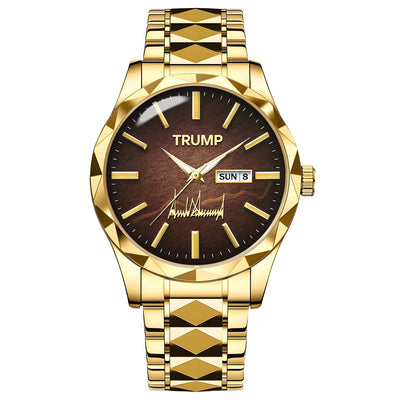 TRUMP Watch 2026 Luxury Gold – Signature Coffee Brown Dial