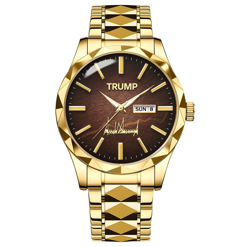 TRUMP Watch 2026 Luxury Gold – Signature Coffee Brown Dial