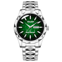 TRUMP Schedule III Watch 2026 – Silver Case, Deep Green Dial – Luxury Men’s Watch