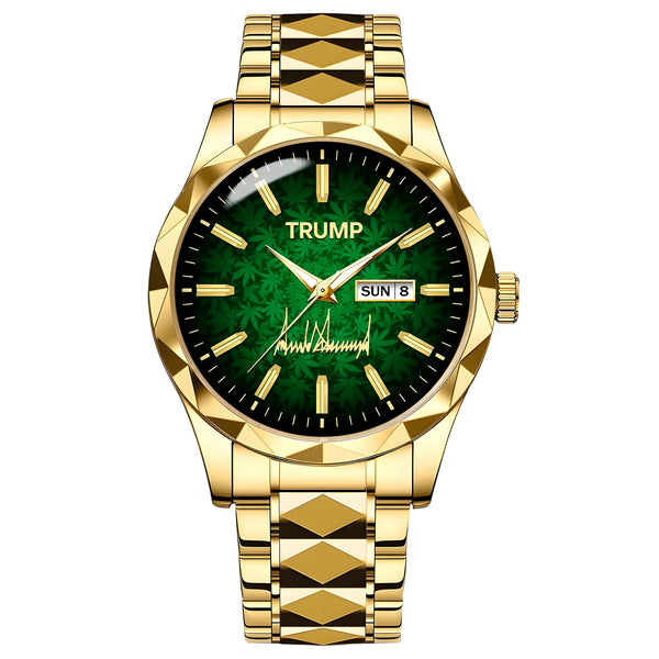 TRUMP Schedule III Watch 2026 – Gold Case, Emerald Green Dial – Luxury Men’s Watch