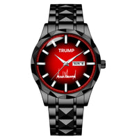 TRUMP Watch 2026 Luxury Black Steel – Signature Red Sport Dial