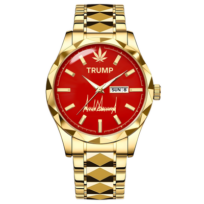 TRUMP Schedule III Watch 2026 – Gold Case, Red Dial – Luxury Men’s Watch