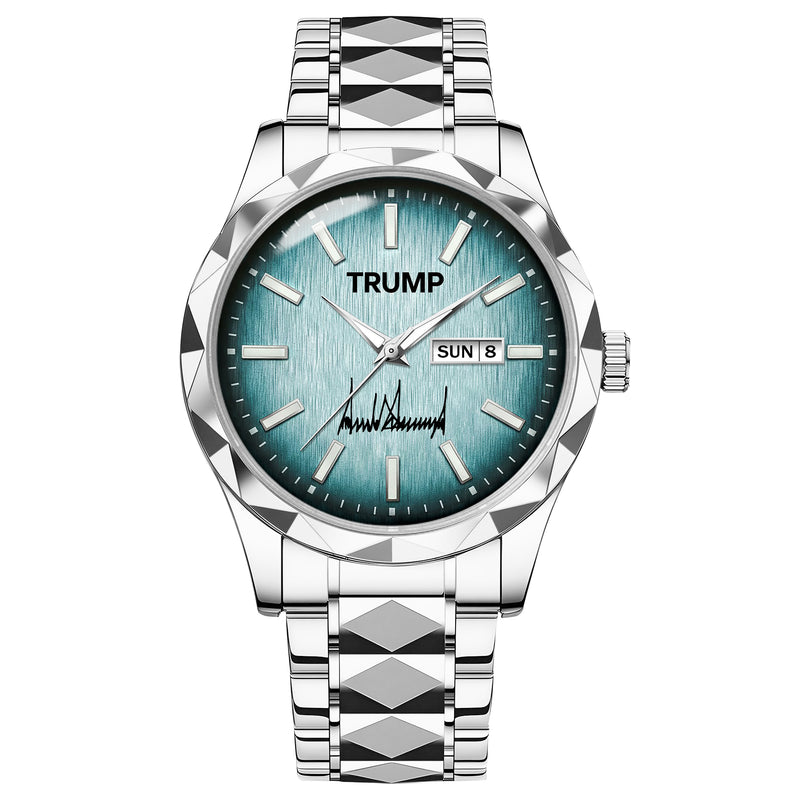 TRUMP Watch 2026 Luxury Silver Steel – Signature Ice Blue Dial