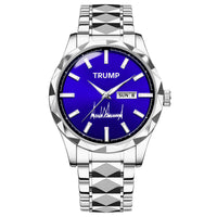 TRUMP Watch 2026 Silver Blue Dial – Luxury Steel Watch for Men