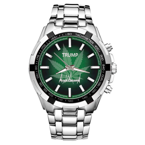 TRUMP Schedule III Watch 2026– Stainless Steel Case, Green Dial – Luxury Men’s Watch