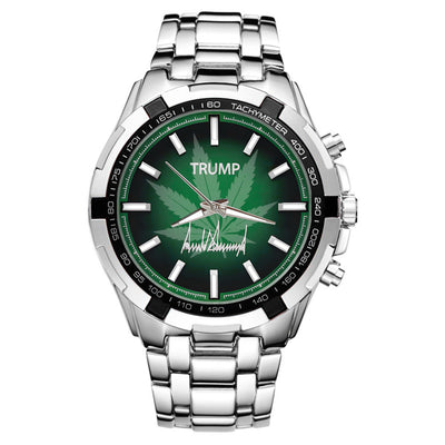 TRUMP Schedule III Watch 2026– Stainless Steel Case, Green Dial – Luxury Men’s Watch