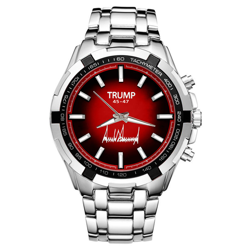 TRUMP Watch 45 - 47 Stainless steel - Gradient Red Dial
