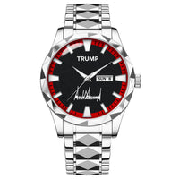 TRUMP Watch 2026 Luxury Silver Steel – Signature Red Sport Dial