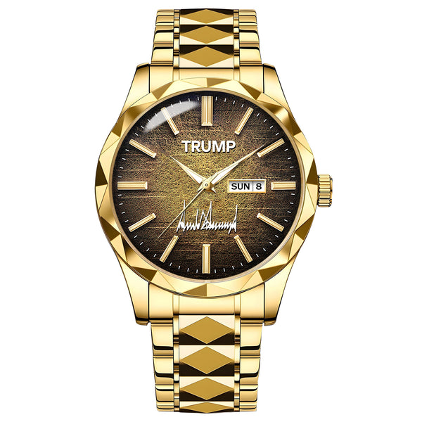 TRUMP Watch 2026 Luxury Gold – Signature Vintage Brown Dial
