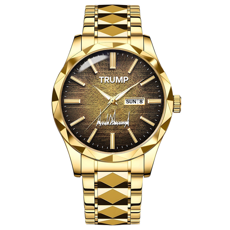 TRUMP Watch 2026 Luxury Gold – Signature Vintage Brown Dial