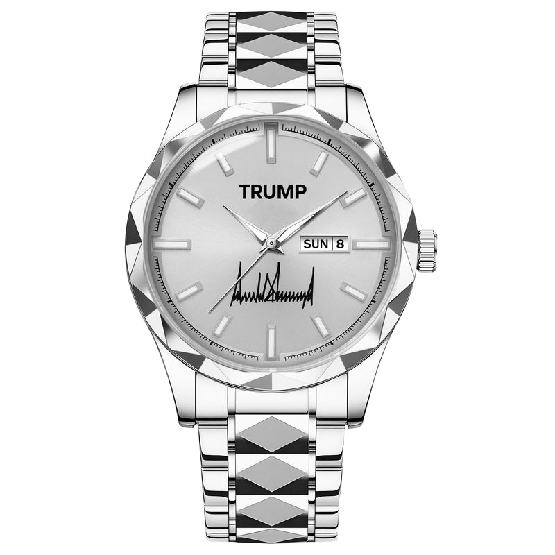 TRUMP Watch 2026 Silver – Signature Silver Dial Luxury Steel Watch for Men