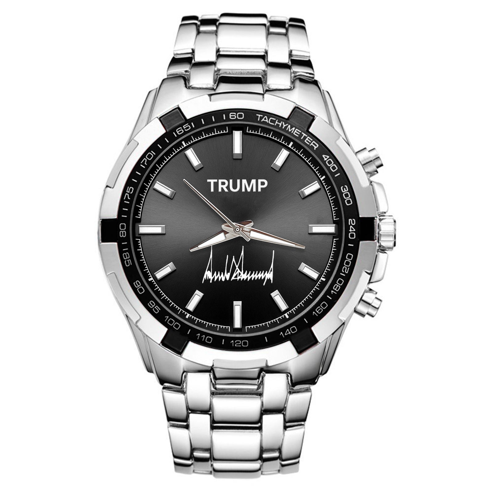 TRUMP Watch Stainless steel - Black Sunburst Dial