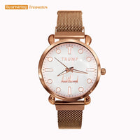 TRUMP Watch 2026 Luxury Gold – Rose-Tinted White Dial – Gold Watch for Women