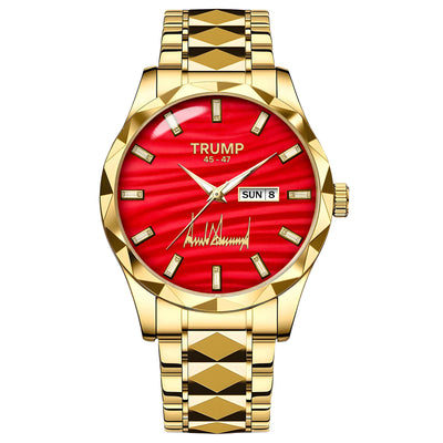 TRUMP 45-47 Watch 2026 Premium Gold – Imperial Red Dial