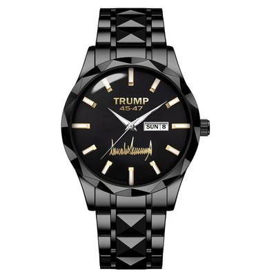 TRUMP 45-47 Watch 2026 Luxury Black – Signature Gold Dial